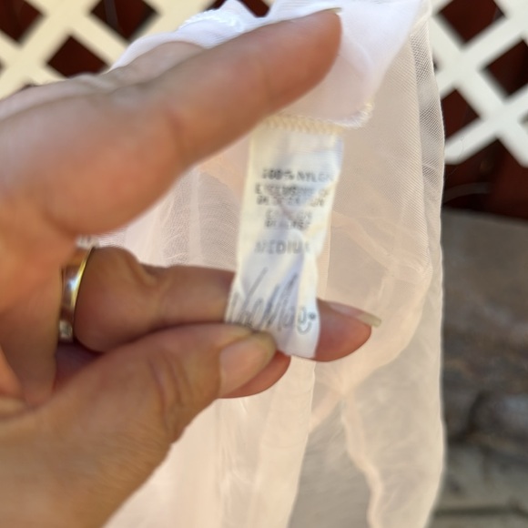 Vintage Val Mode Lingerie baby pink Sheer Ruffle Puff/lace Sleeve Duster Robe - Picture 9 of 9